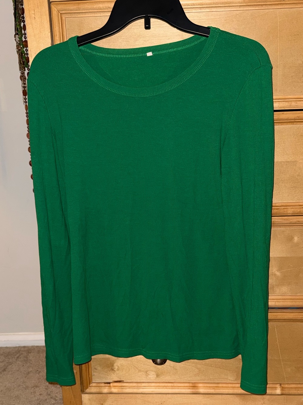 Women's XL Kelly Green soft Long-Sleeve Crewneck Top